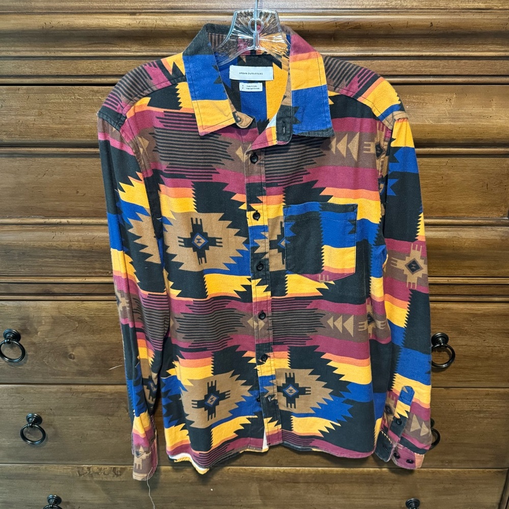 Urban Outfitters Multicolor Geometric Shirt